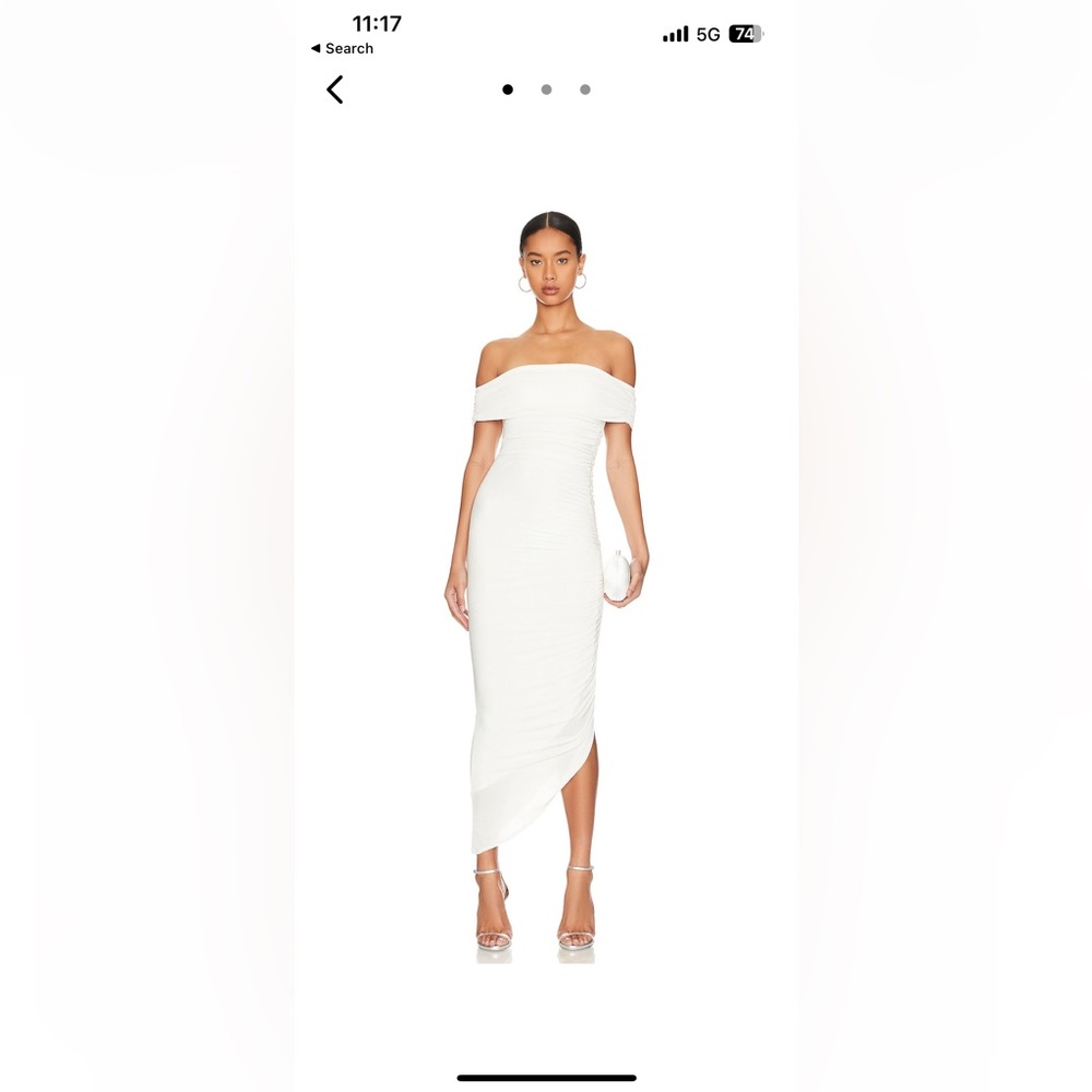 Misha midi dress white